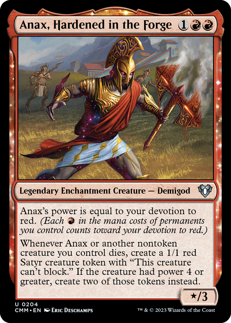 Anax, Hardened in the Forge (CMM-204) [Commander Masters] Foil MTG Single Wizards of the Coast