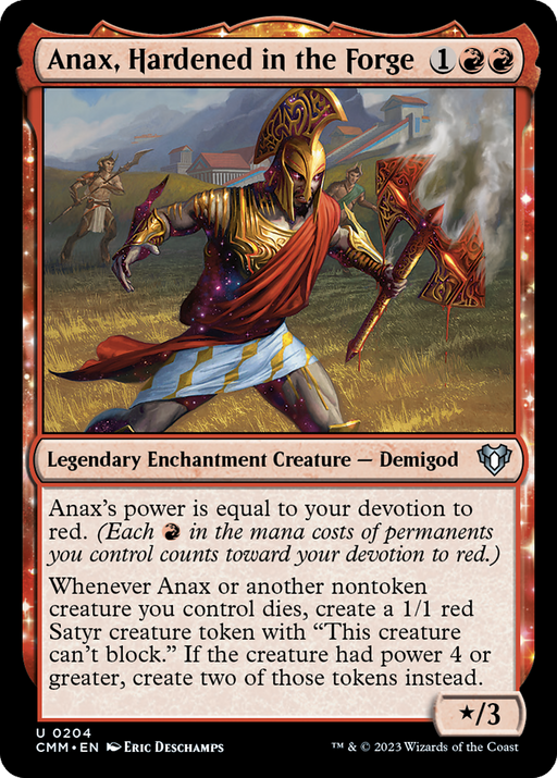 Anax, Hardened in the Forge (CMM-204) [Commander Masters] Foil MTG Single Wizards of the Coast