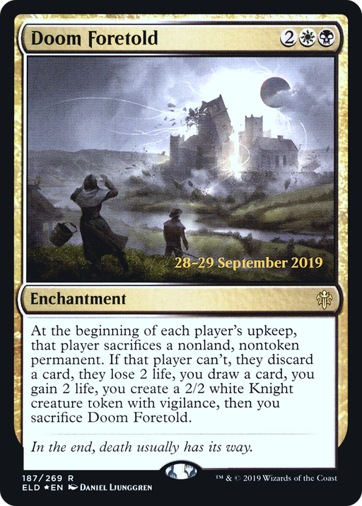 Doom Foretold (PRE-187) [Throne of Eldraine Promos] Foil MTG Single Wizards of the Coast