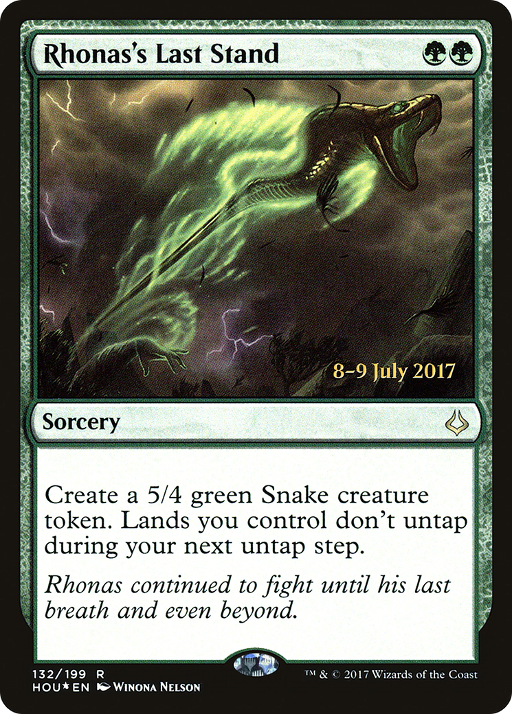 Rhonas's Last Stand (PRE-132S) [Hour of Devastation Promos] Foil MTG Single Wizards of the Coast