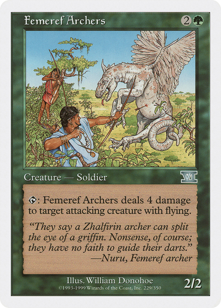 Femeref Archers (6ED-229) [Classic Sixth Edition] MTG Single Wizards of the Coast