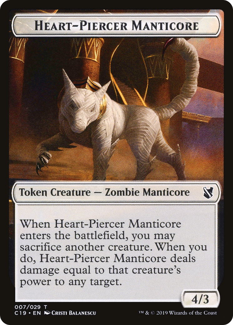 Heart-Piercer Manticore (TC19-007) [Tokens] Commander 2019 Tokens MTG Single Wizards of the Coast