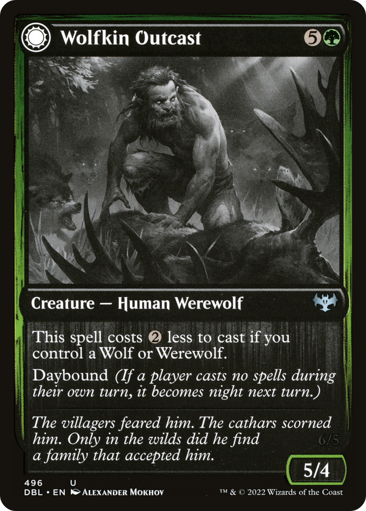 Wolfkin Outcast (DBL-496) [Innistrad: Double Feature] MTG Single Wizards of the Coast