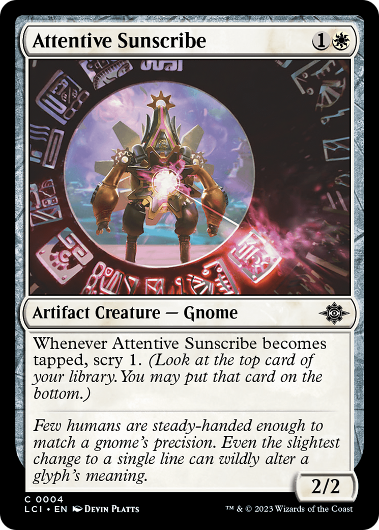 Attentive Sunscribe (LCI-004) [The Lost Caverns of Ixalan] Foil MTG Single Wizards of the Coast
