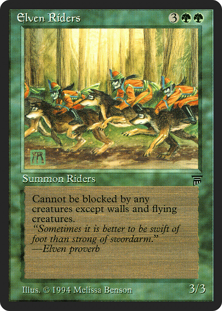 Elven Riders (LEG-) [Oldschool] Legends MTG Single Wizards of the Coast