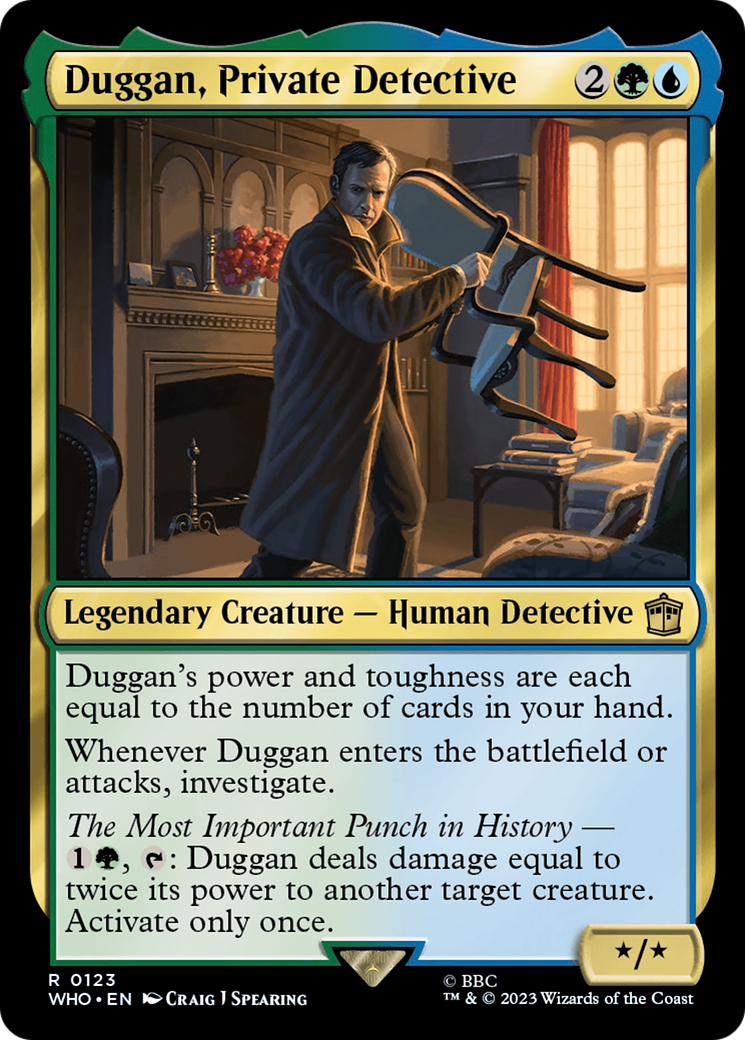 Duggan, Private Detective (WHO-123) [Doctor Who] Foil MTG Single Wizards of the Coast