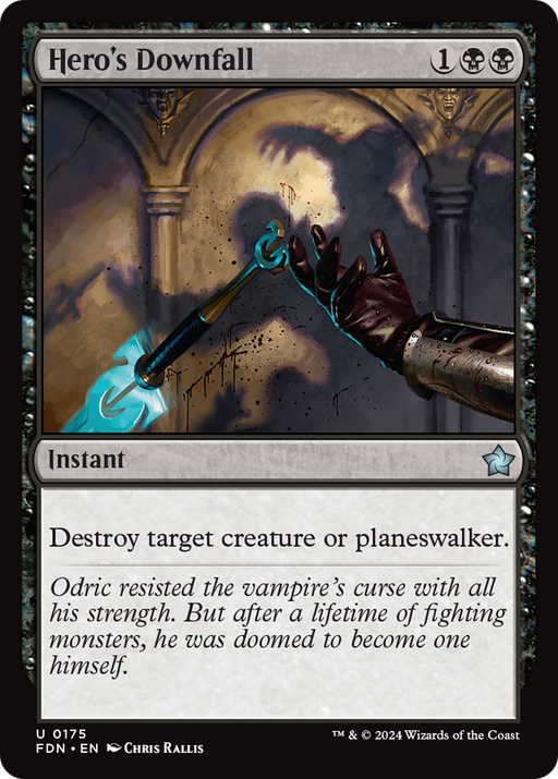 Hero's Downfall (FDN-175) [Foundations] Foil MTG Single Wizards of the Coast