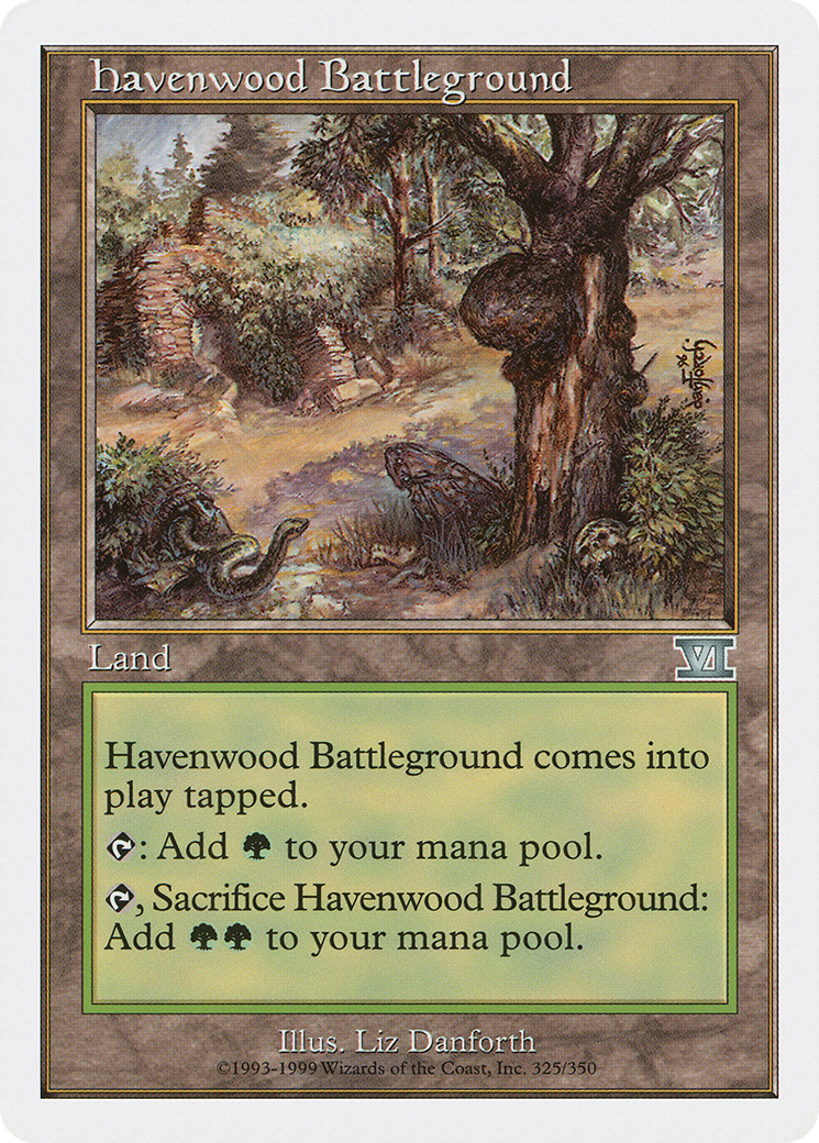 Havenwood Battleground (6ED-325) [Classic Sixth Edition] MTG Single Wizards of the Coast