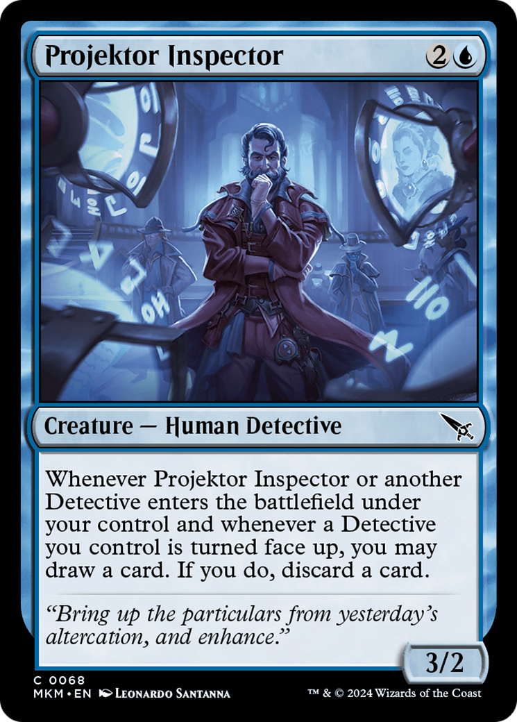 Projektor Inspector (MKM-068) [Murders at Karlov Manor] Foil MTG Single Murders at Karlov Manor