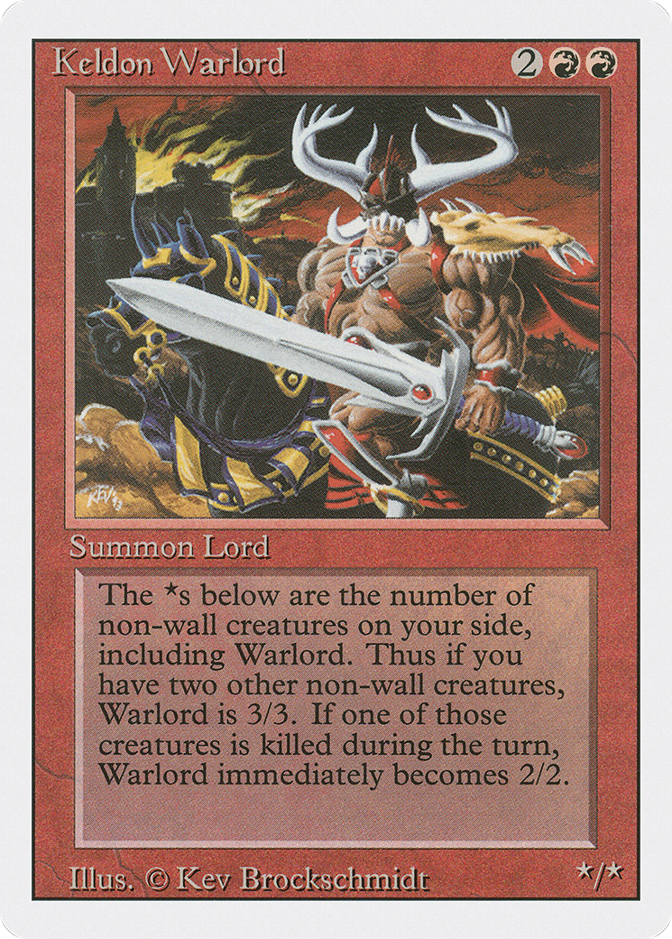 Keldon Warlord (3ED-160) [Revised Edition] MTG Single Magic: The Gathering