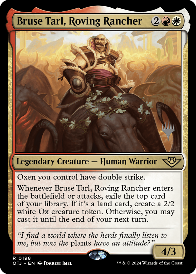 Bruse Tarl, Roving Rancher (PPOTJ-198) [Outlaws of Thunder Junction Promos] MTG Single Wizards of the Coast