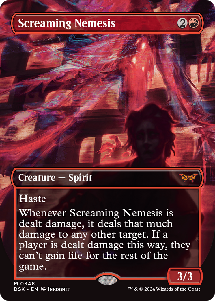 Screaming Nemesis (DSK-348) [Duskmourn: House of Horror] (Borderless) Foil MTG Single Duskmourn: House of Horror