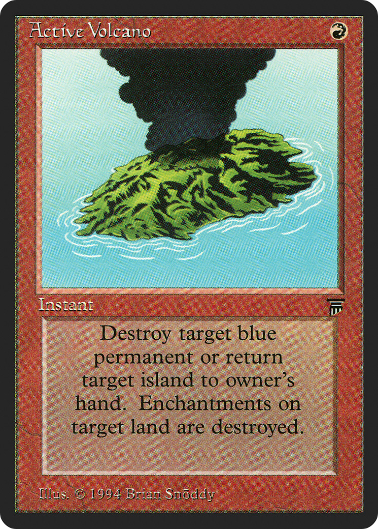 Active Volcano (LEG-130) [Oldschool] Legends MTG Single Wizards of the Coast