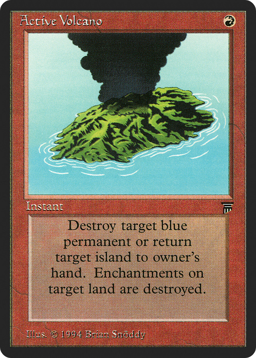 Active Volcano (LEG-130) [Oldschool] Legends MTG Single Wizards of the Coast