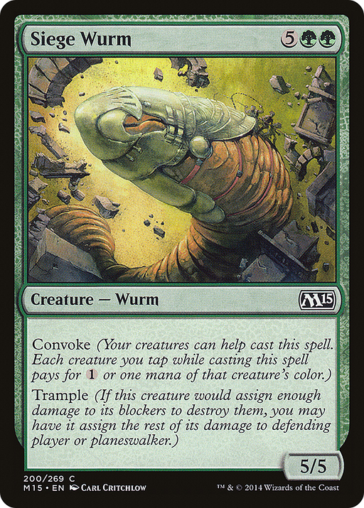 Siege Wurm (M15-200) [Magic 2015] Foil MTG Single Wizards of the Coast
