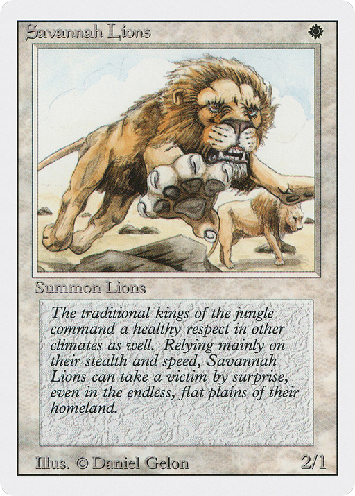 Savannah Lions (3ED-) [Revised Edition] MTG Single Wizards of the Coast
