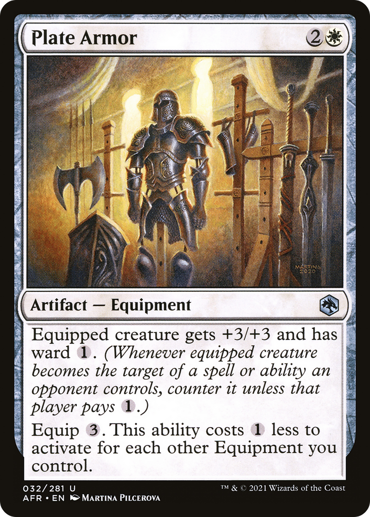 Plate Armor (AFR-032) [Adventures in the Forgotten Realms] Foil MTG Single Wizards of the Coast
