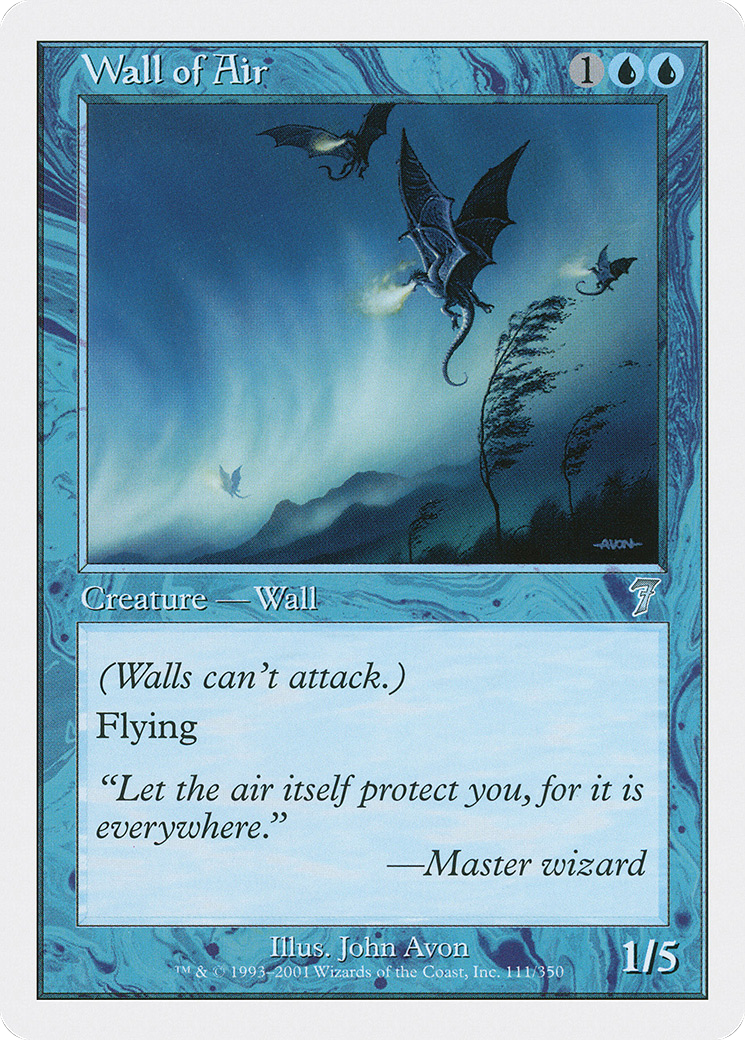 Wall of Air (7ED-111) [7th Edition] MTG Single Wizards of the Coast