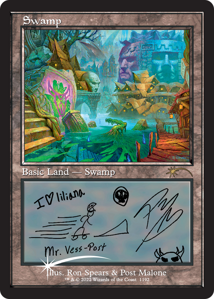 Swamp (Post Malone) (SLD-1192) [Secret Lair] Drop MTG Single Wizards of the Coast