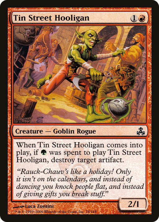 Tin Street Hooligan (GPT-078) [Guildpact] MTG Single Wizards of the Coast
