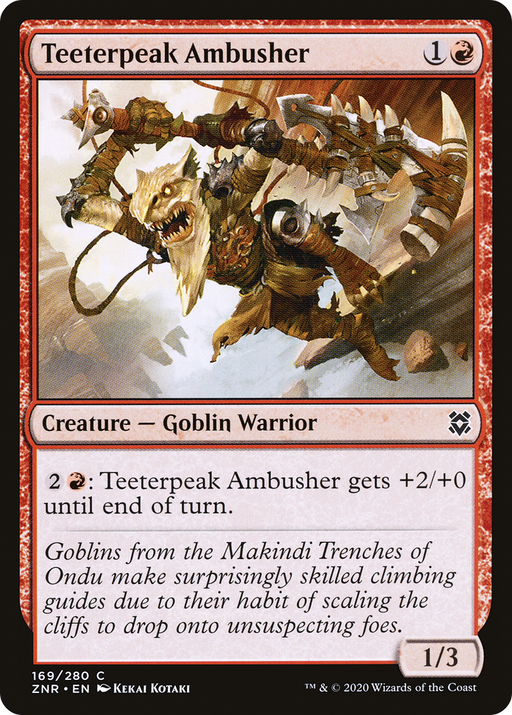 Teeterpeak Ambusher (ZNR-169) [Zendikar Rising] Foil MTG Single Wizards of the Coast