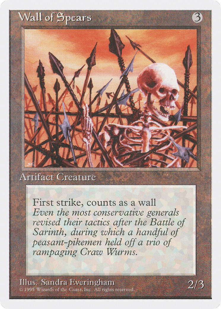 Wall of Spears (4ED-356) [Fourth Edition] MTG Single Wizards of the Coast