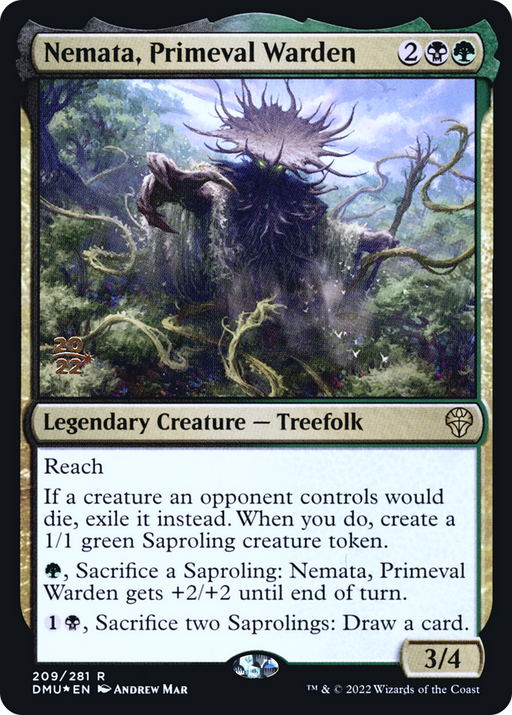 Nemata, Primeval Warden (PRE-209) [Dominaria United Promos] Foil MTG Single Wizards of the Coast