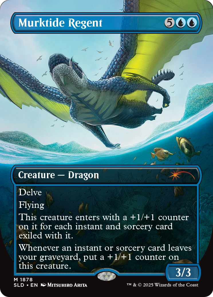 Murktide Regent (SLD-1878) [Secret Lair Drop] (Borderless) Foil