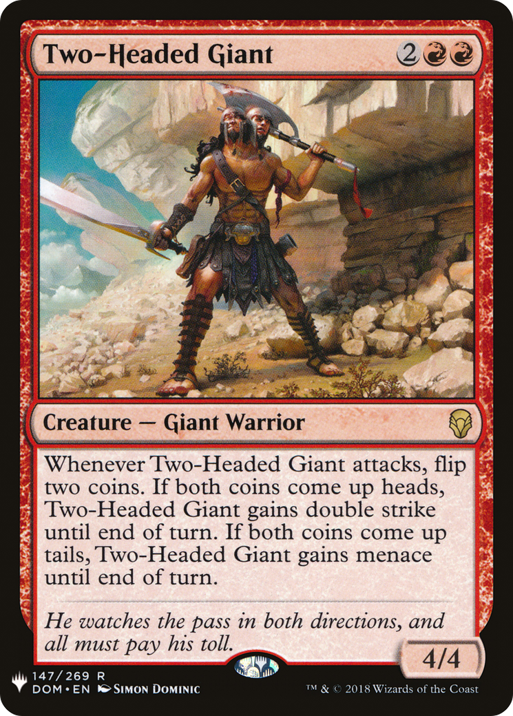 Two-Headed Giant (LIST-DOM-147) [Mystery Booster] The List MTG Single Wizards of the Coast