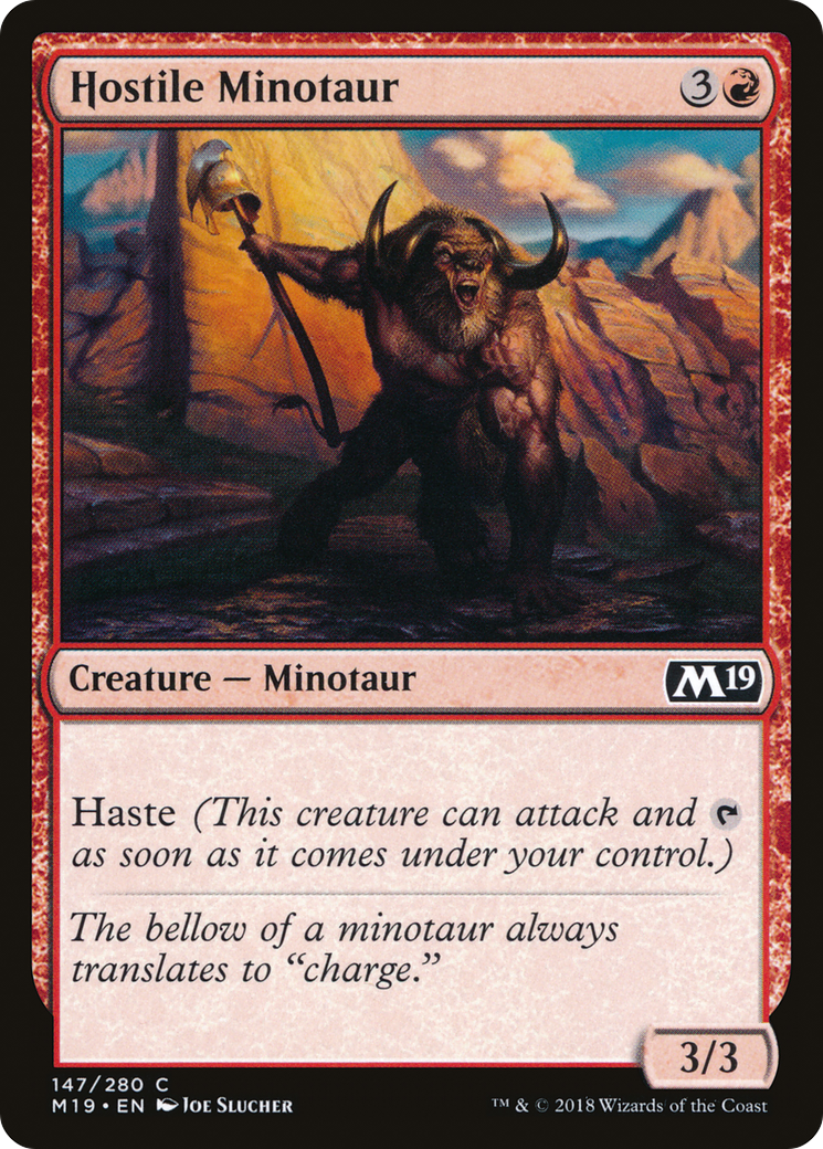 Hostile Minotaur (M19-147) [Core Set 2019] MTG Single Wizards of the Coast