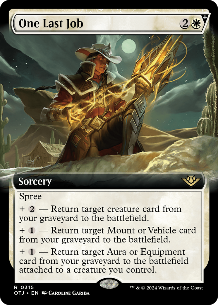 One Last Job (OTJ-315) [Outlaws of Thunder Junction] (Extended Art) MTG Single Wizards of the Coast