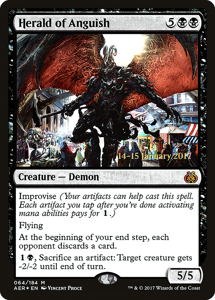 Herald of Anguish (PRE-064) [Aether Revolt Promos] Foil MTG Single Wizards of the Coast