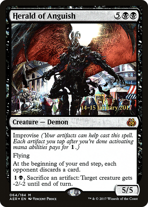 Herald of Anguish (PRE-064) [Aether Revolt Promos] Foil MTG Single Wizards of the Coast