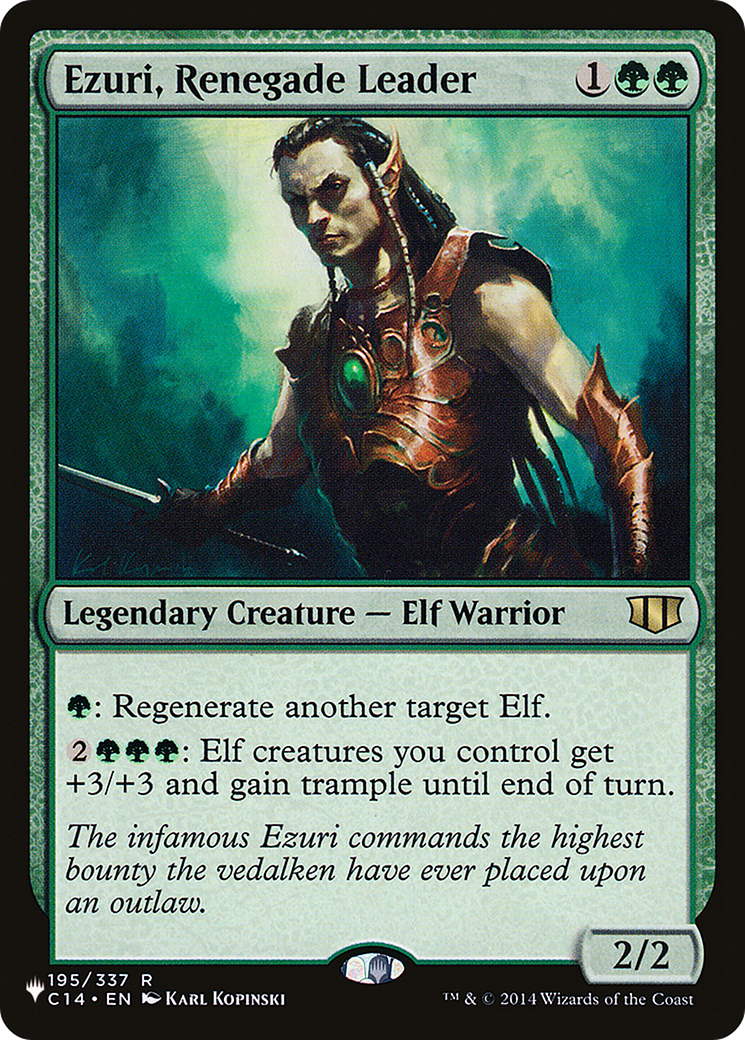 Ezuri, Renegade Leader (LIST-C14-195) [The List] MTG Single Magic: The Gathering