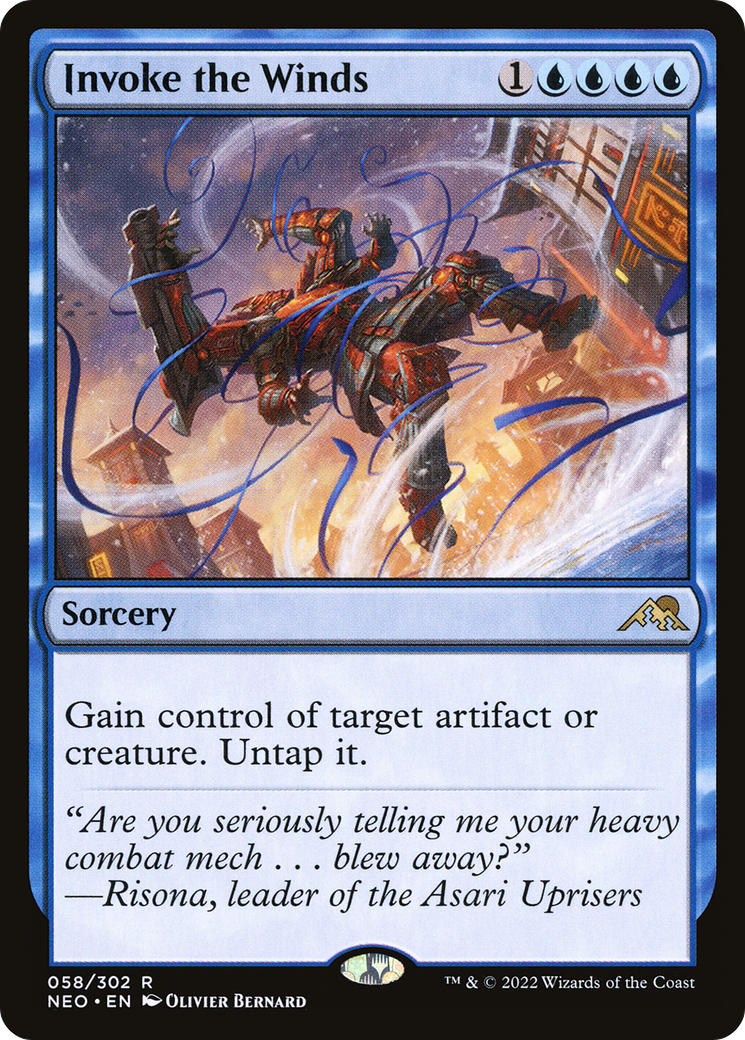 Invoke the Winds (NEO-058) [Kamigawa: Neon Dynasty] MTG Single Wizards of the Coast
