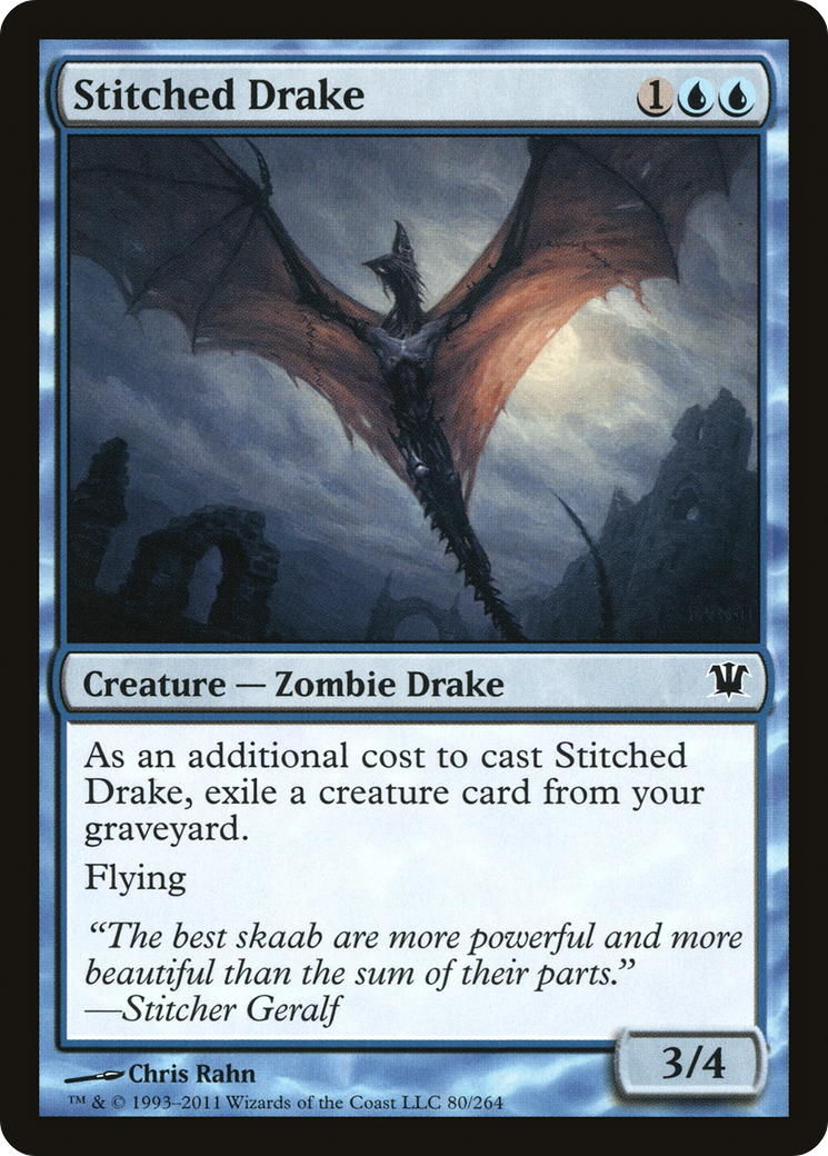 Stitched Drake (ISD-080) [Innistrad] Foil MTG Single Wizards of the Coast