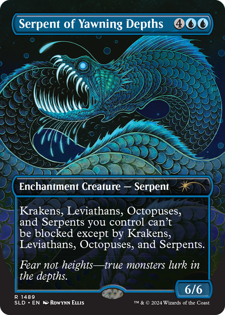 Serpent of Yawning Depths (SLD-1489) [Secret Lair] Drop (Borderless) MTG Single Wizards of the Coast
