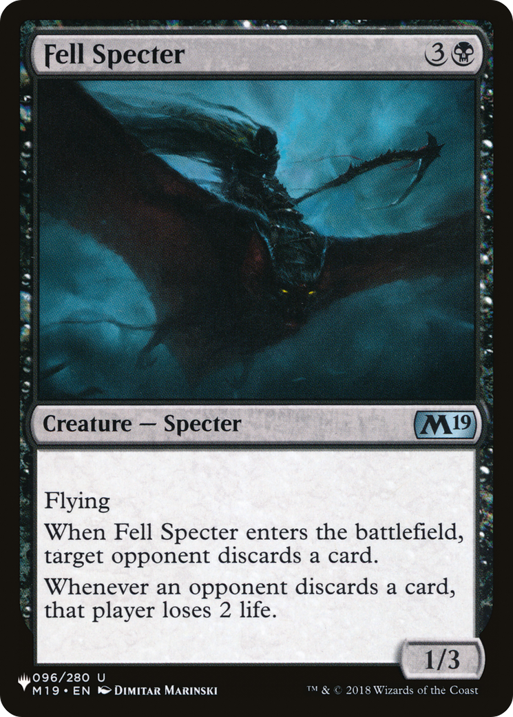 Fell Specter (LIST-M19-96) [Mystery Booster] The List MTG Single Wizards of the Coast