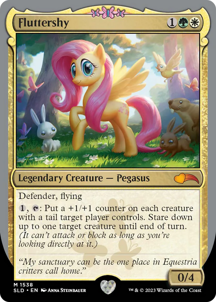 Fluttershy (SLD-1538) [Secret Lair] Drop Foil MTG Single Wizards of the Coast