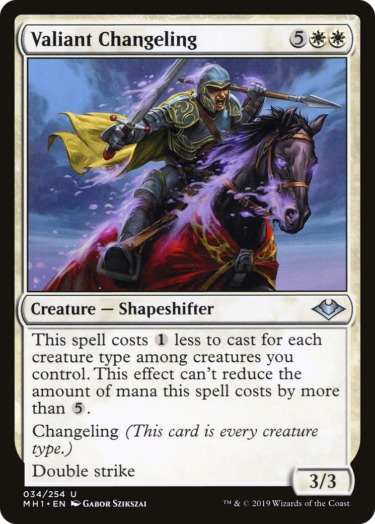 Valiant Changeling (MH1-034) [Modern Horizons] MTG Single Modern Horizons
