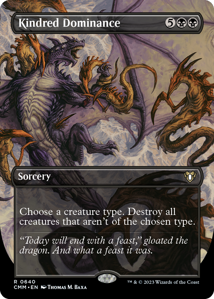 Kindred Dominance (Borderless Alternate Art) [Commander Masters] MTG Single Magic: The Gathering