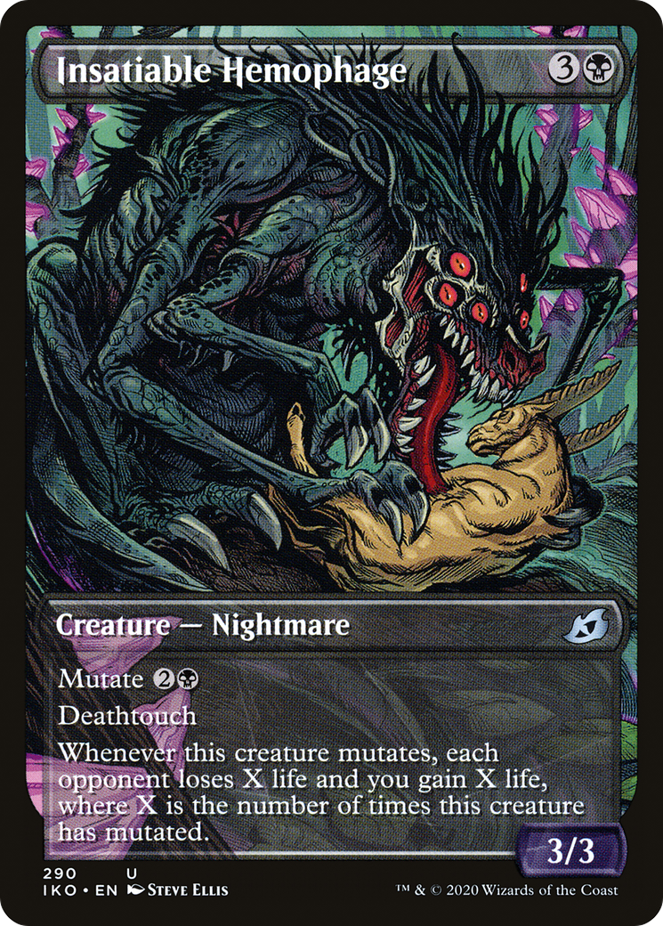 Insatiable Hemophage (IKO-290) [Ikoria: Lair of Behemoths] (Showcase) Foil MTG Single Wizards of the Coast