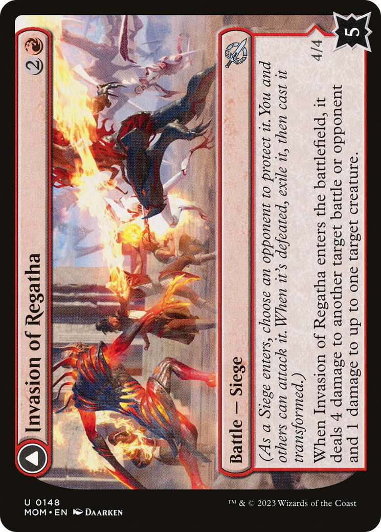 Invasion of Regatha // Disciples of the Inferno (MOM-148) [March of the Machine] Foil MTG Single Wizards of the Coast
