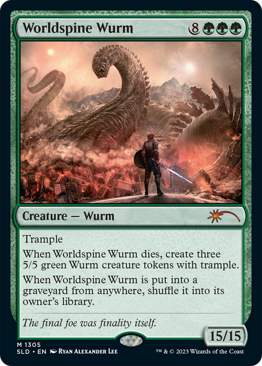 Worldspine Wurm (SLD-1305) [Secret Lair] Drop Foil MTG Single Wizards of the Coast