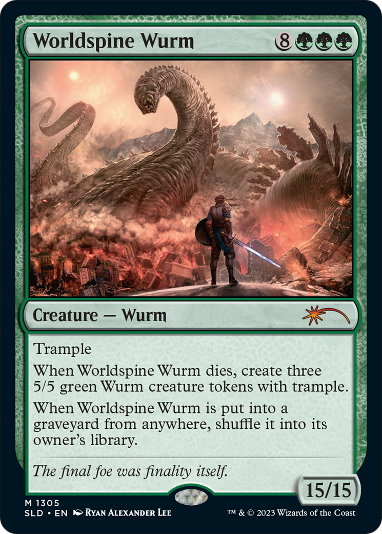 Worldspine Wurm (SLD-1305) [Secret Lair] Drop Foil MTG Single Wizards of the Coast