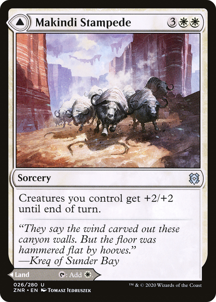 Makindi Stampede // Makindi Mesas (ZNR-026) [Zendikar Rising] MTG Single Wizards of the Coast
