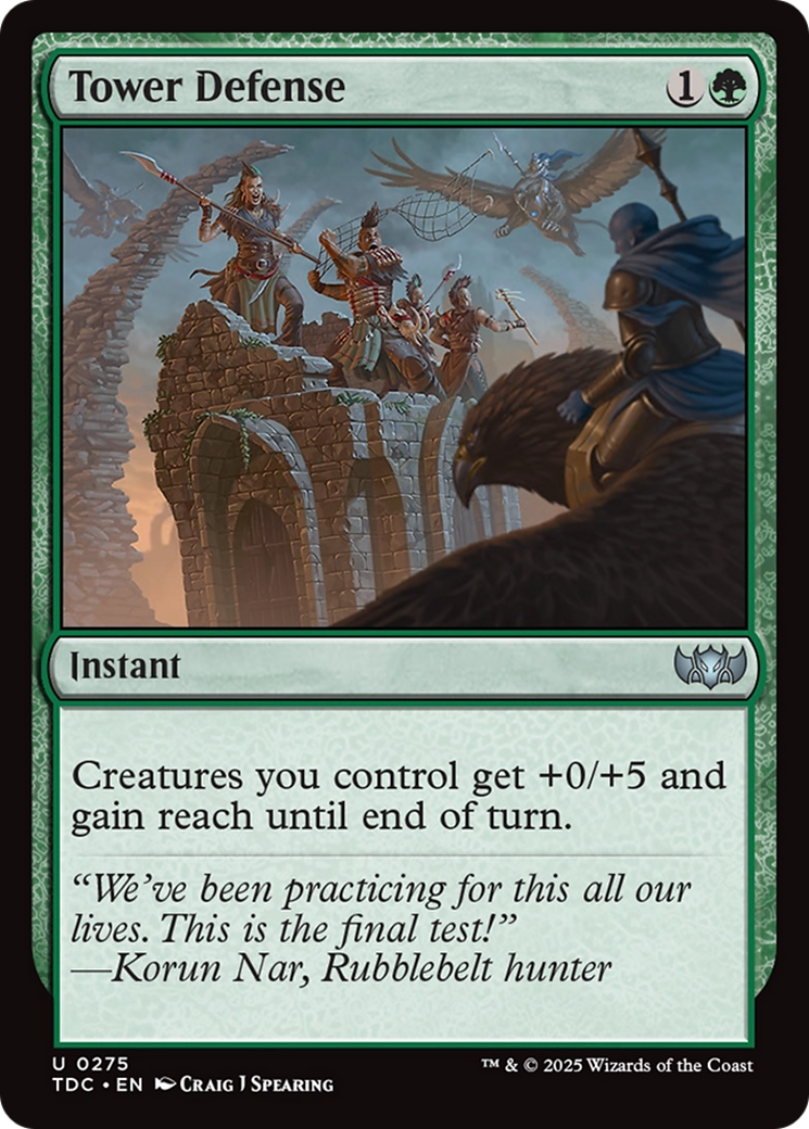 Tower Defense (TDC-275) [Commander: Tarkir: Dragonstorm] MTG Single Wizards of the Coast