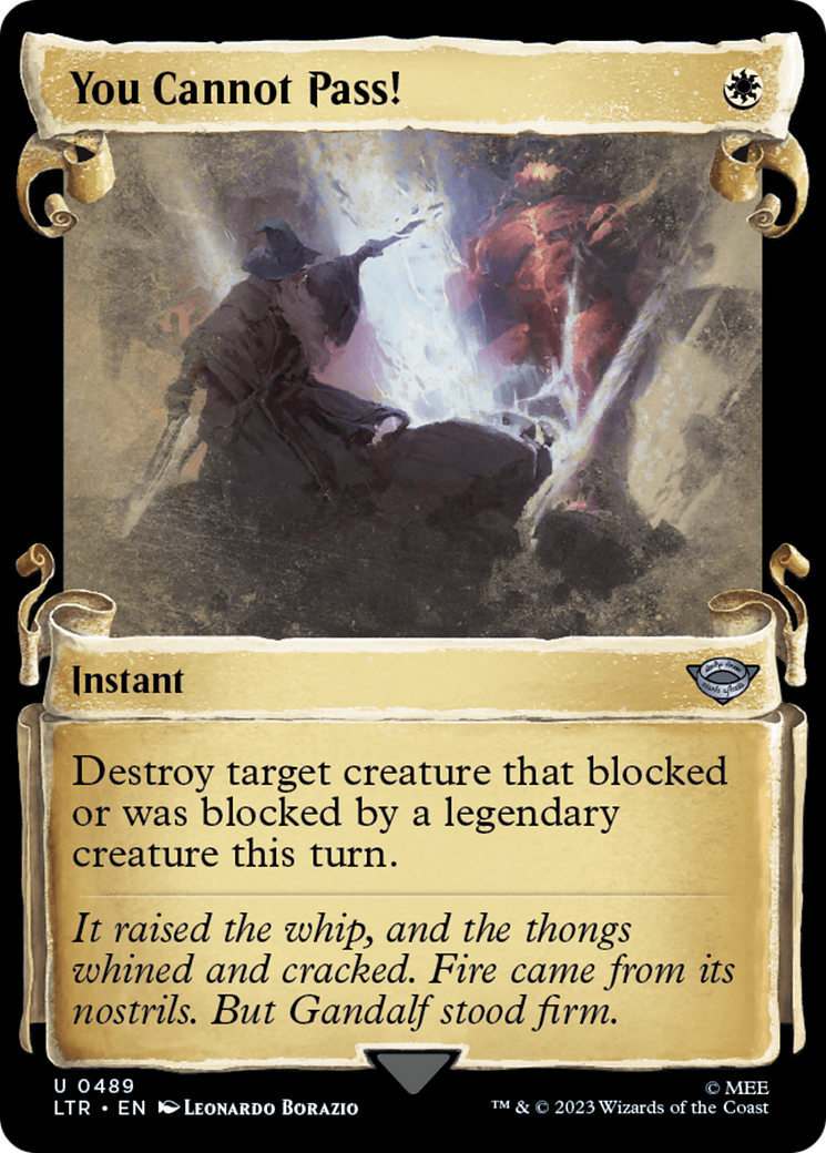 You Cannot Pass! (Showcase Scrolls) (LTR-489) [The Lord of the Rings: Tales of Middle-earth] (Showcase) MTG Single Wizards of the Coast
