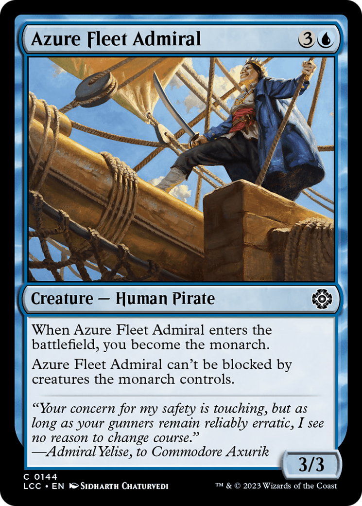 Azure Fleet Admiral (LCC-144) [The Lost Caverns of Ixalan Commander] MTG Single Wizards of the Coast