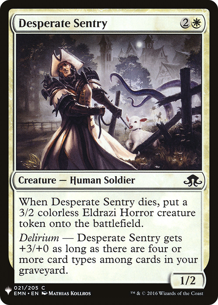 Desperate Sentry (LIST-EMN-21) [Mystery Booster] The List MTG Single Wizards of the Coast